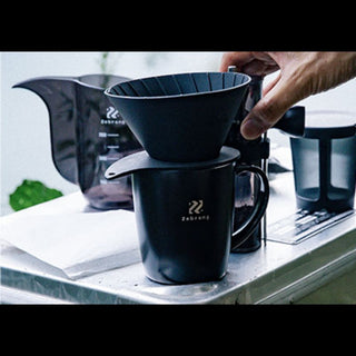 HARIO | V60 Flat Dripper 02 Plus Zebrang | Black | 1 Pc