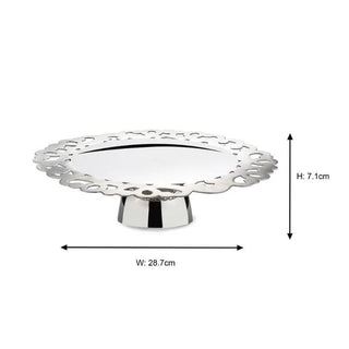 Arttdinox | Burano Cookie Platter Large by Jindal | Stainless Steel | Silver