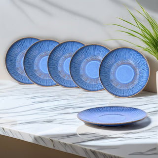 MESA | Agata Cobalto Half Plate | Stoneware | 21 Cm | Set of 6