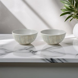 MESA | Rio Gold Bowl | Stoneware | 16 Cm  | Set of 2