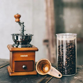 Hario | Coffee Mill Standard Manual Ceramic Burr Coffee Grinder | Wooden Handle | 1 Pc