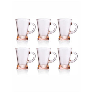 Pasabahce | Heybeli Mug | Pink | 175ml | Set of 6