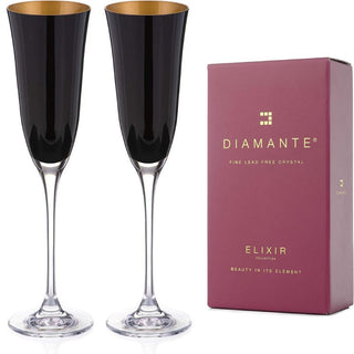Diamante | Oro Black Flute | 160 ml | Set of 2