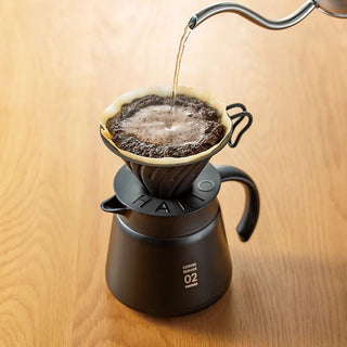 HARIO | V60 Thermal Insulation Stainless Steel Server | 600ml | Black | 1PC