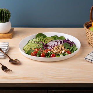 Takisso | Opal Glass Plate Set | 6 Dinner Plates | Chip Resistant | Microwave & Dishwasher Safe