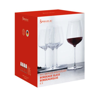 Spiegelau | Willsberger Anniversary Bordeaux Wine Glasses | 675 ml | Set of 4
