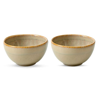 MESA | Agata Beige Bowl | Stoneware | 14 Cm  | Set of 2