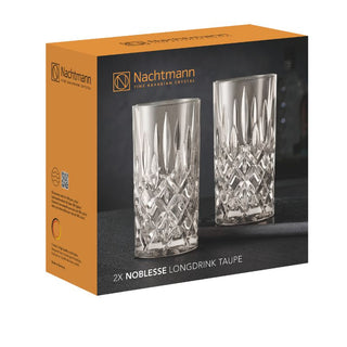 Nachtmann | Noblesse Long Drink Glasses | Taupe | 395 ml | Set of 2