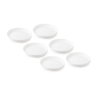 Takisso | Quarter Plate Set | Opal Glass Quarter Plates | Chip Resistant | Set of 6