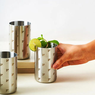 Arttdinox | Zenith Tumbler by Jindal | Stainless Steel | Silver |  Set of 6