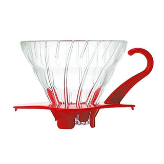 HARIO | V60 Glass Coffee Dripper | Red | 01 Size | 1 Pc