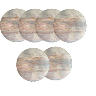 MESA | Rio Gold Half Plate | Stoneware | 21 Cm  | Set of 6