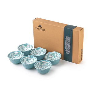 Takisso | Bowl Set  Porcelain Serving Bowls | Set of 6 | 300 ML | Microwave & Dishwasher Safe