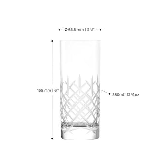 Stölzle Lausitz | New York Club Long Drink Glasses | 380 ml | Set of 6