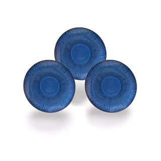 MESA | Agata Cobalto Dinner Plate | Stoneware | 27 Cm | Set of 3