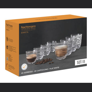 Nachtmann | Ethno Barista Glass Set | Crystal Coffee Glasses | Set of 8