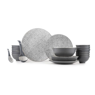 Takisso | Porcelain Dinner Set | 35 Piece Luxury Dinnerware Set | Microwave & Dishwasher Safe