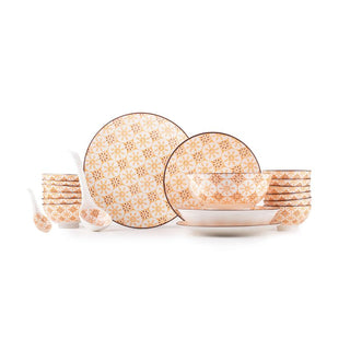 Takisso | Dinner Piece Porcelain Dinnerware Collection |  Set 35 | Microwave & Dishwasher Safe