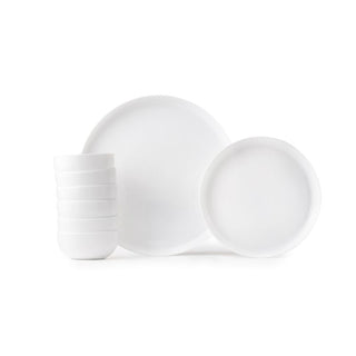 Takisso | Opal Glass Dinner Set | 18 Pieces | Chip Resistant | Microwave & Dishwasher Safe