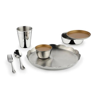 Arttdinox | Carnival Dinner Set Gold by Jindal | Stainless Steel | Gold