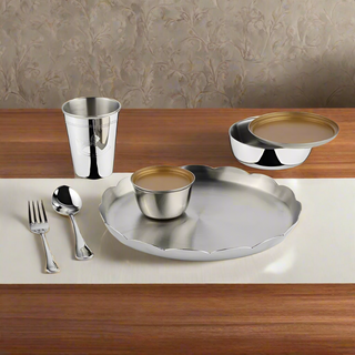 Arttdinox | Jindal Stainless - Carnival Dinner Set | Stainless Steel | Gold