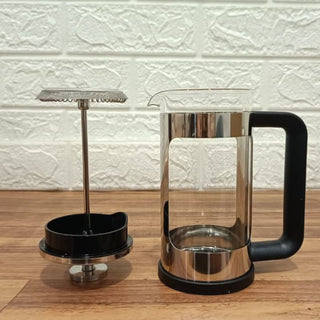 AltVibes | Coffee & Tea French Press (Black Handle) | Stainless Steel | 300 ml