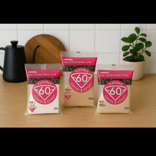 Hario V60 Paper Filter Combo Pack | Size 02 | White & Brown | 3 Packs (300 Sheets)