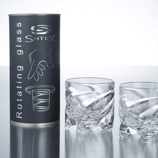 Shtox | Rotating Shot Glass 002/SB| 70 ml | Crystal | Clear | Set of 2