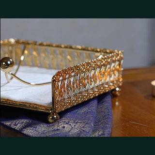 Āvaas | Kuber - Napkin Holder Tray | Golden | 1 Pc