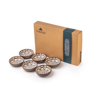 Takisso | Bowl Set Porcelain Bowls | Set of 6 | 200 ML | Microwave & Dishwasher Safe