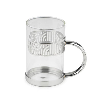 Arttdinox | Lattice Mug by Jindal | Stainless Steel | Silver | Set of 2