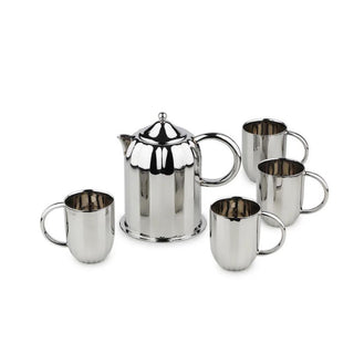 Arttdinox | Dome Coffee Pot with Mug by Jindal | Stainless Steel | Silver