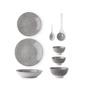 Takisso | Porcelain Dinner Set 35 Pieces | Premium Microwave & Dishwasher Safe Dinnerware