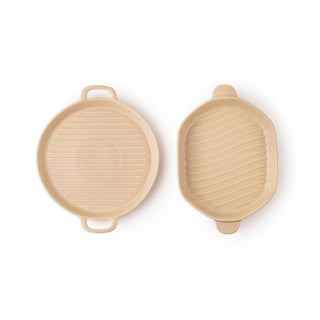 Takisso | Coffee Serving Set | Porcelain Grill Platters | Set of 2 | Microwave & Dishwasher Safe