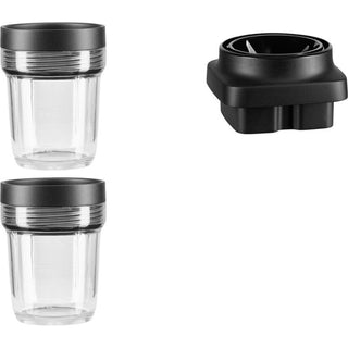 KitchenAid | Set of 2 Jars | Black | 400 ml (200 ml each) | ABS Plastic | Set of 2