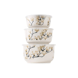 Takisso | Bowl Set  Porcelain Serving Bowls | Set of 3 | Microwave & Dishwasher Safe