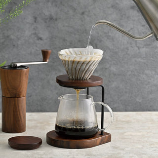 HARIO | Drip Stand Walnut | Premium Coffee Dripper Stand | Walnut Wood | 1 Pc