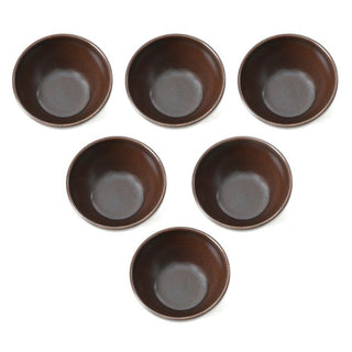 MESA | Brown Metallic Bowl | Stoneware | 10 Cm  | Set of 6