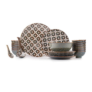 Takisso | Dinner Piece Premium Porcelain Dinnerware | Set 35 | Microwave & Dishwasher Safe