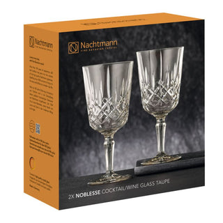 Nachtmann Noblesse Cocktail/Wine Glass Taupe | Crystal Glasses | 355 ml | Set of 2
