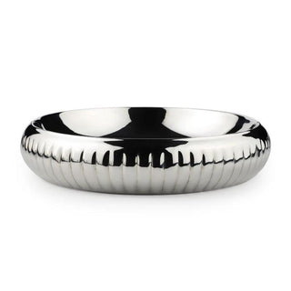 Arttdinox | Flute Rice Platter by Jindal | Stainless Steel | Silver