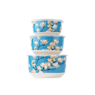 Takisso | Bowl Set Porcelain Mixing & Serving Bowls | Set of 3 | Microwave & Dishwasher Safe