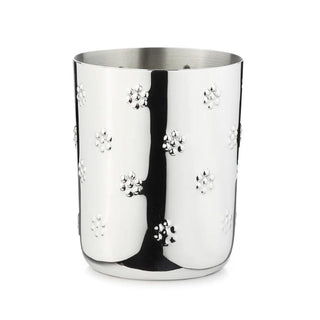 Arttdinox | Polka Flower Tumbler by Jindal | Stainless Steel | Silver |Set of 6