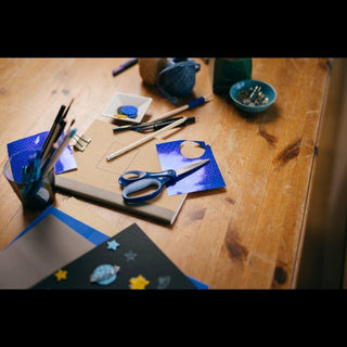 Fiskars | School Scissors (Left-Handed) | 18 cm | Glitter Blue