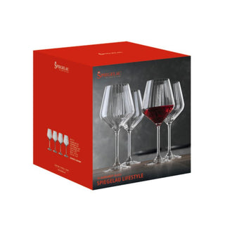 Spiegelau | Lifestyle Stemware Burgundy Glass | Clear | Set of 4