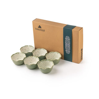 Takisso | Bowl Set Porcelain Bowls | Set of 6 | 300 ML | Microwave & Dishwasher Safe
