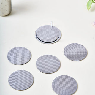 Arttdinox | Deco Round Coaster | Stainless Steel | Set of 6