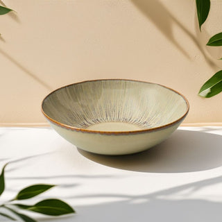 MESA | Agata Beige Cereal Bowl | Stoneware | 17 Cm | 530 ml | Set of 2