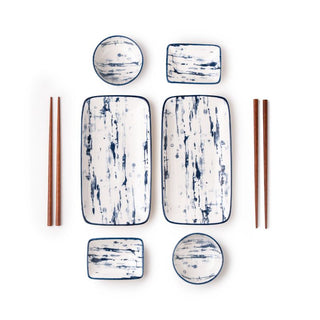 Takisso | Sushi Set  Porcelain Dinnerware Set | Set of 8 | Microwave & Dishwasher Safe