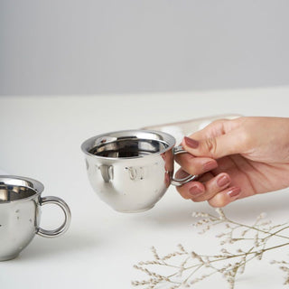 Arttdinox | Polka Cup &amp; Saucer | Set of 2 | Elegant Tea and Coffee Cup Set